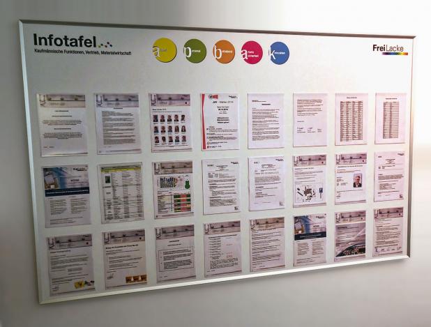 Infotafel mit Einschubtaschen Infotafel mit Einschubtaschen